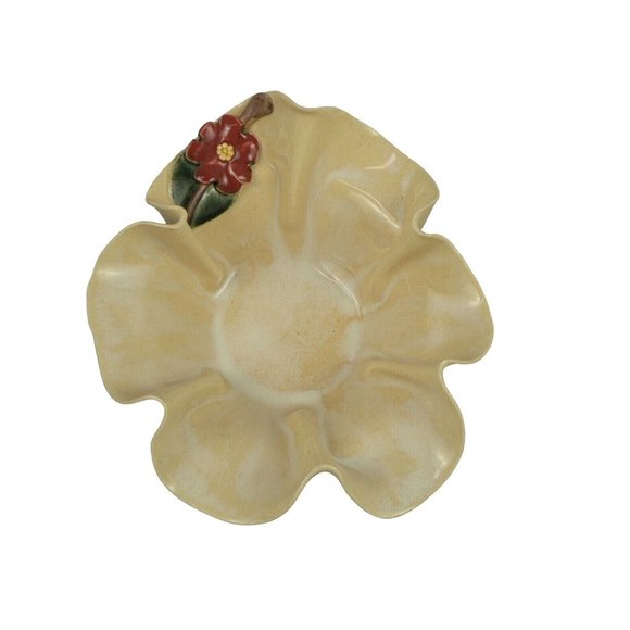 Pottery Bowl Patterson Fluted Abstract Petal  Leaf Artist Signed 1993 - Picture 11 of 11